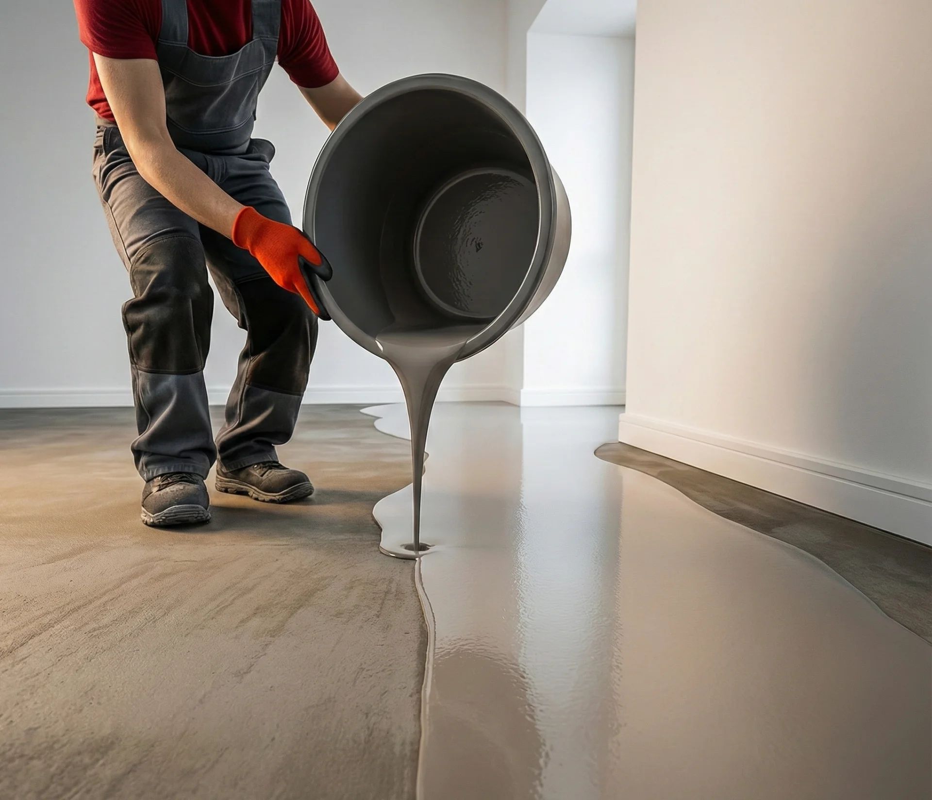 Seamless microcement style floor finish using Mapei decorative system