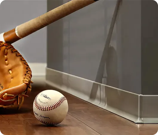 Profilpas Metal Line skirting board installed in commercial lobby