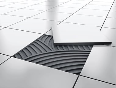 Weber webercol flex adhesive for large format facade tiles