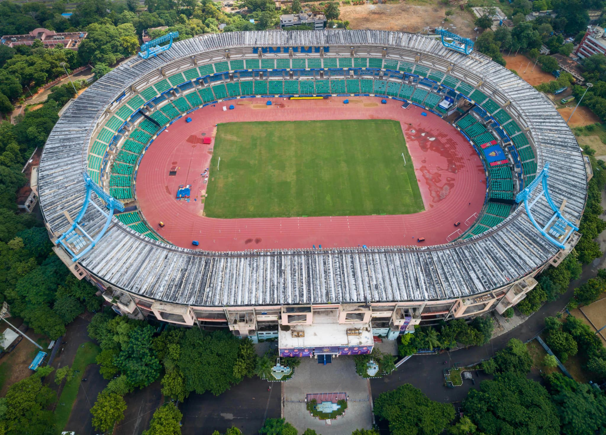 Jawaharlal Nehru Stadium sports facility with premium tile adhesive installation